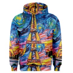 Eiffel Tower Starry Night Print Van Gogh Men s Core Hoodie by Maspions