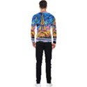 Eiffel Tower Starry Night Print Van Gogh Men s Long Sleeve Rash Guard View2