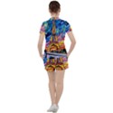 Eiffel Tower Starry Night Print Van Gogh Women s T-Shirt and Shorts Set View2