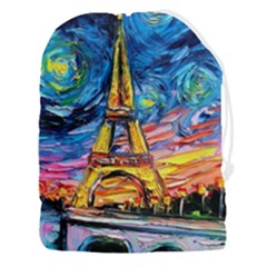 Eiffel Tower Starry Night Print Van Gogh Drawstring Pouch (3XL)