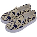 Elegant Hairdresser pattern cream Kids  Canvas Slip Ons View2