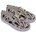 Elegant Hairdresser pattern cream Kids  Canvas Slip Ons View3