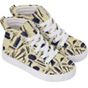 Elegant Hairdresser pattern cream Kids  Hi-Top Skate Sneakers View3