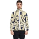 Elegant Hairdresser pattern cream Men s Bomber Jacket View1