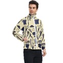 Elegant Hairdresser pattern cream Men s Bomber Jacket View2