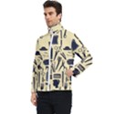 Elegant Hairdresser pattern cream Men s Bomber Jacket View3