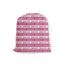 Breathe In Life, Breathe Out Love Text Motif Pattern Drawstring Pouch (large) by dflcprintsclothing