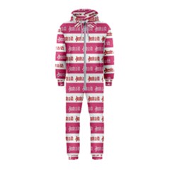 Breathe In Life, Breathe Out Love Text Motif Pattern Hooded Jumpsuit (kids) by dflcprintsclothing