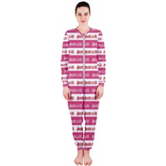 Breathe In Life, Breathe Out Love Text Motif Pattern Onepiece Jumpsuit (ladies) by dflcprintsclothing