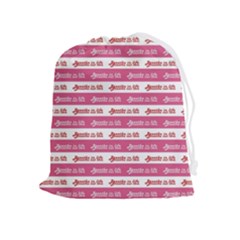 Breathe In Life, Breathe Out Love Text Motif Pattern Drawstring Pouch (xl) by dflcprintsclothing