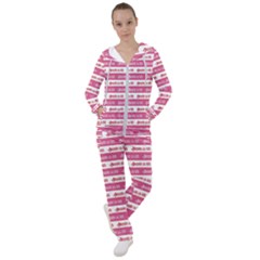 Breathe In Life, Breathe Out Love Text Motif Pattern Women s Tracksuit by dflcprintsclothing