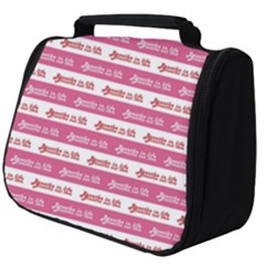 Breathe In Life, Breathe Out Love Text Motif Pattern Full Print Travel Pouch (big)