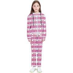 Breathe In Life, Breathe Out Love Text Motif Pattern Kids  Tracksuit by dflcprintsclothing