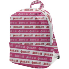 Breathe In Life, Breathe Out Love Text Motif Pattern Zip Up Backpack by dflcprintsclothing