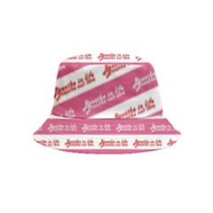 Breathe In Life, Breathe Out Love Text Motif Pattern Inside Out Bucket Hat (kids) by dflcprintsclothing