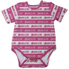 Breathe In Life, Breathe Out Love Text Motif Pattern Baby Short Sleeve Bodysuit by dflcprintsclothing