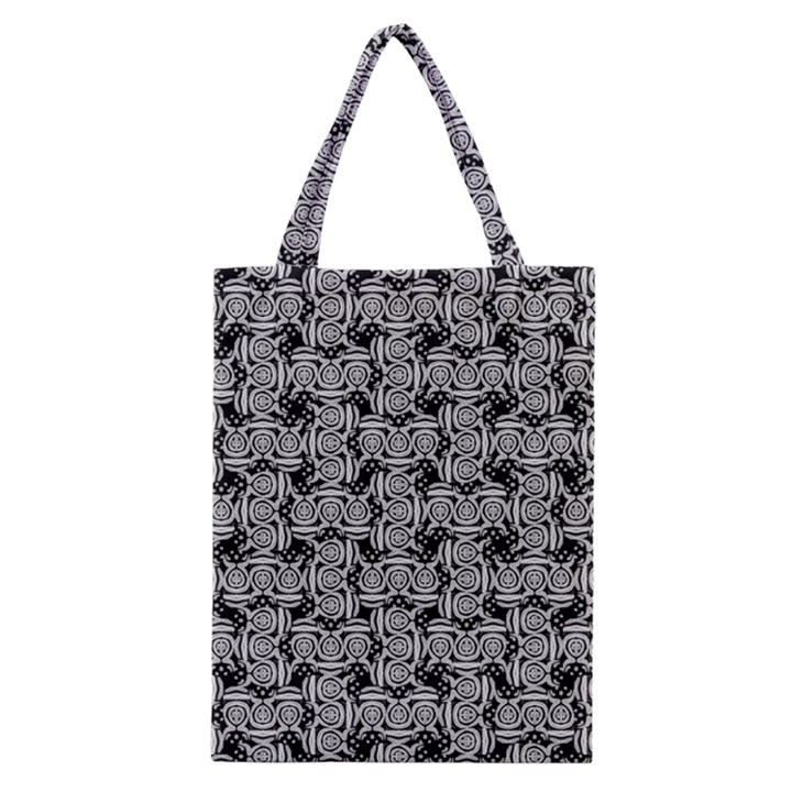 Ethnic symbols motif black and white pattern Classic Tote Bag