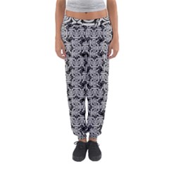 Ethnic Symbols Motif Black And White Pattern Women s Jogger Sweatpants