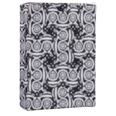 Ethnic Symbols Motif Black And White Pattern Playing Cards Single Design (rectangle) With Custom Box by dflcprintsclothing