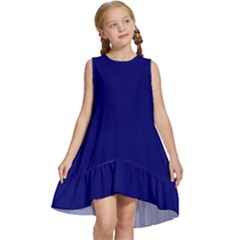 Navy And Light Blue Kids  Frill Swing Dress by Khoncepts