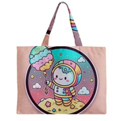 Boy Astronaut Cotton Candy Childhood Fantasy Tale Literature Planet Universe Kawaii Nature Cute Clou Zipper Mini Tote Bag by Maspions