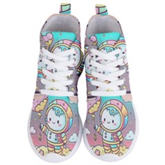 Boy Astronaut Cotton Candy Childhood Fantasy Tale Literature Planet Universe Kawaii Nature Cute Clou Women s Lightweight High Top Sneakers by Maspions