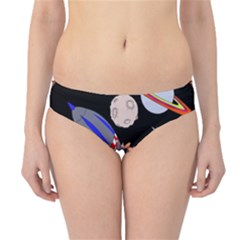 Girl Bed Space Planets Spaceship Rocket Astronaut Galaxy Universe Cosmos Woman Dream Imagination Bed Hipster Bikini Bottoms