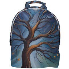 Tree Branches Mystical Moon Expressionist Oil Painting Acrylic Painting Abstract Nature Moonlight Ni Mini Full Print Backpack by Maspions