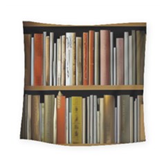 Book Nook Books Bookshelves Comfortable Cozy Literature Library Study Reading Reader Reading Nook Ro Square Tapestry (small) by Maspions