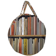 Book Nook Books Bookshelves Comfortable Cozy Literature Library Study Reading Reader Reading Nook Ro Giant Round Zipper Tote