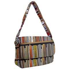 Book Nook Books Bookshelves Comfortable Cozy Literature Library Study Reading Reader Reading Nook Ro Courier Bag by Maspions