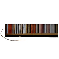 Book Nook Books Bookshelves Comfortable Cozy Literature Library Study Reading Reader Reading Nook Ro Roll Up Canvas Pencil Holder (l) by Maspions