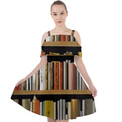 Book Nook Books Bookshelves Comfortable Cozy Literature Library Study Reading Reader Reading Nook Ro Cut Out Shoulders Chiffon Dress by Maspions