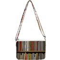 Book Nook Books Bookshelves Comfortable Cozy Literature Library Study Reading Reader Reading Nook Ro Double Gusset Crossbody Bag View2