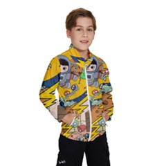 Astronaut Moon Monsters Spaceship Universe Space Cosmos Kids  Windbreaker