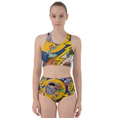 Astronaut Moon Monsters Spaceship Universe Space Cosmos Racer Back Bikini Set by Maspions