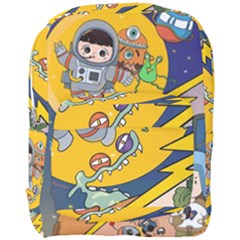 Astronaut Moon Monsters Spaceship Universe Space Cosmos Full Print Backpack