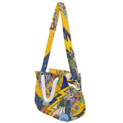 Astronaut Moon Monsters Spaceship Universe Space Cosmos Rope Handles Shoulder Strap Bag