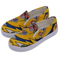 Astronaut Moon Monsters Spaceship Universe Space Cosmos Kids  Canvas Slip Ons