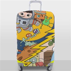 Astronaut Moon Monsters Spaceship Universe Space Cosmos Luggage Cover (large)