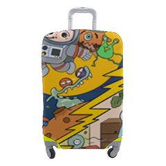 Astronaut Moon Monsters Spaceship Universe Space Cosmos Luggage Cover (small)