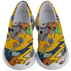 Astronaut Moon Monsters Spaceship Universe Space Cosmos Kids Lightweight Slip Ons by Maspions