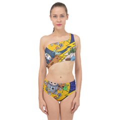 Astronaut Moon Monsters Spaceship Universe Space Cosmos Spliced Up Two Piece Swimsuit