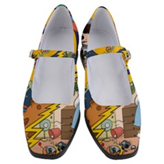 Astronaut Moon Monsters Spaceship Universe Space Cosmos Women s Mary Jane Shoes