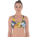 Astronaut Moon Monsters Spaceship Universe Space Cosmos Cross Back Hipster Bikini Top  View1