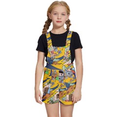 Astronaut Moon Monsters Spaceship Universe Space Cosmos Kids  Short Overalls by Maspions