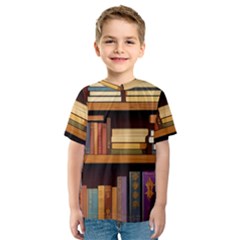 Book Nook Books Bookshelves Comfortable Cozy Literature Library Study Reading Room Fiction Entertain Kids  Sport Mesh T-shirt