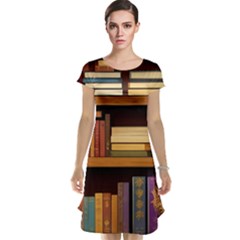 Book Nook Books Bookshelves Comfortable Cozy Literature Library Study Reading Room Fiction Entertain Cap Sleeve Nightdress