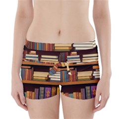 Book Nook Books Bookshelves Comfortable Cozy Literature Library Study Reading Room Fiction Entertain Boyleg Bikini Wrap Bottoms