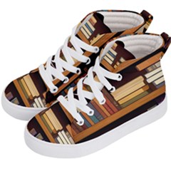 Book Nook Books Bookshelves Comfortable Cozy Literature Library Study Reading Room Fiction Entertain Kids  Hi-top Skate Sneakers by Maspions